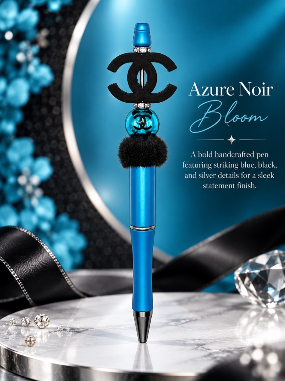 Azure Noir Bloom Pen